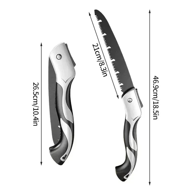 ReyLuxe23 - Folding Hand Saw for Tree Pruning and Woodworking - Portable Manual Hacksaw Tool and Accessories