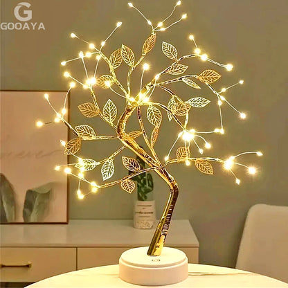 ReyLuxe 23  - LED Rose Leaf Table Lamp USB  -Lights Home DIY Bedroom Decoration -Special Gift WOW!!!