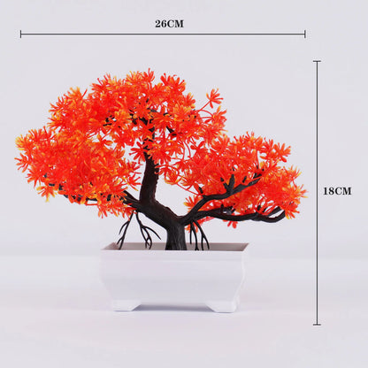 ReyLuxe23 - Artificial Plants Bonsai Small Tree Simulation Pot Plants Fake Flowers Table Potted Ornaments for Hotel Garden Home Decor Planta